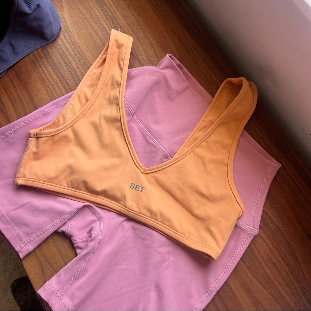 SET Active Orange and Pink Sports Bra Intimates